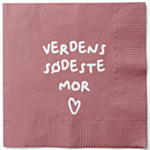 Verdens Sødeste Mor Servietter Pink