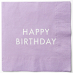 Happy Birthday Servietter Lilla