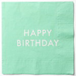 Happy Birthday Servietter Mintgrøn