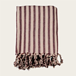 Stribet Plaid Mørkerød