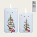 LED Stearinlys Hvid