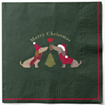 Merry Christmas Servietter Grøn