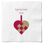 Hjerternes Fest Servietter Hvid