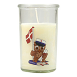 Student Lys I Glas Hvid