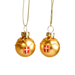 Julekugler Med Dannebrog Guld