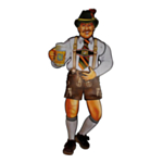 Oktoberfest baijerilainen mies seinäkoriste