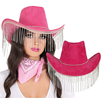 Kimalle Cowboyhattu Vaaleanpunainen