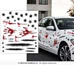 Veriset Halloween-tarrat autoon