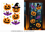 Halloween-kurpitsa-ikkunakoristeet geelistä