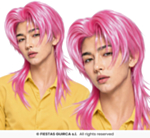 K-pop Rock Vaaleanpunainen Peruukki