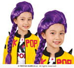K-Pop lasten lettiperuukki, violetti