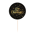 Pop the Champagne Kagepinde Sort/Guld