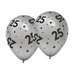 25 Års Latexballoner Sølv