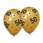 50 Års Latexballoner Guld