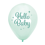 Hello Baby Latexballoner Grøn