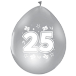 25 Års Latexballoner Sølv