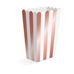 Stribede Popcornbægre Hvid/Rosaguld
