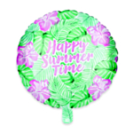 Happy Summer Time Folieballon Grøn/Lilla