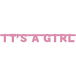 It's a Girl Banner Pink