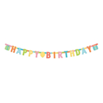 Happy Birthday Banner Multifarvet
