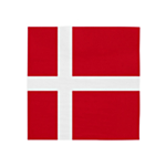 Danmark Servietter Rød/Hvid