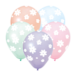 Blomster Latexballoner Pastelfarvede