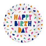 Happy Birthday Paptallerkener Multifarvet