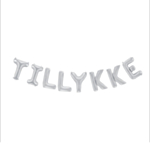 Tillykke Folieballon Sølv