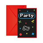 Gaming Party Invitationer Med Konvolutter