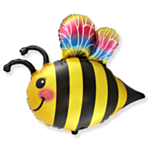 Bi Folieballon Gul/Sort