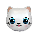 Kat Folieballon Hvid