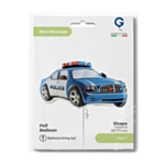 Poliisiauto foliopallo sininen
