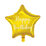 Happy Birthday Tähtifoliopallo Kulta