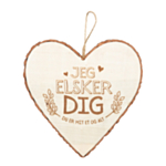 Puusydän Jeg Elsker Dig Valkoinen