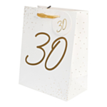 30-vuotislahjakassi Valkoinen/Kulta