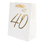 40-vuotislahjakassi Valkoinen/Kulta
