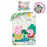 Pipsa Possu® Muddy Puddle Puuvilla Pussilakanasetti