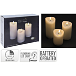 LED Vokslys Beige