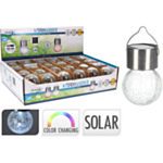 Krakeleret Glas Solcellelampe Transparent
