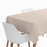 Ruudullinen Paperipöytäliina Beige/Valkoinen