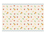 Hedelmäkuvioinen paperipöytäliina beige