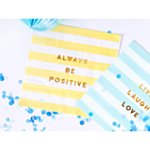 Always Be Positive Lautasliinat Keltainen/Valkoinen