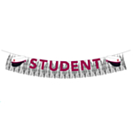 Student Guirlande Rød/Sølv