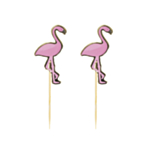 Vaaleanpunaiset flamingo-drinkkitikut