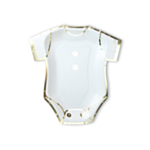 Babyshower body -pahvilautaset valkoinen/kulta