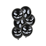 Halloween-ilmapallot kasvoilla musta