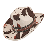 Lehmäkuvioinen cowboyhattu