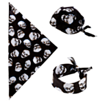 Bandana pääkalloilla musta