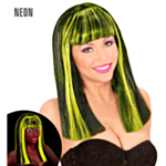 Neon-peruukki musta/keltainen