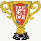 Pokaali World's Best Dad Folioilmapallo